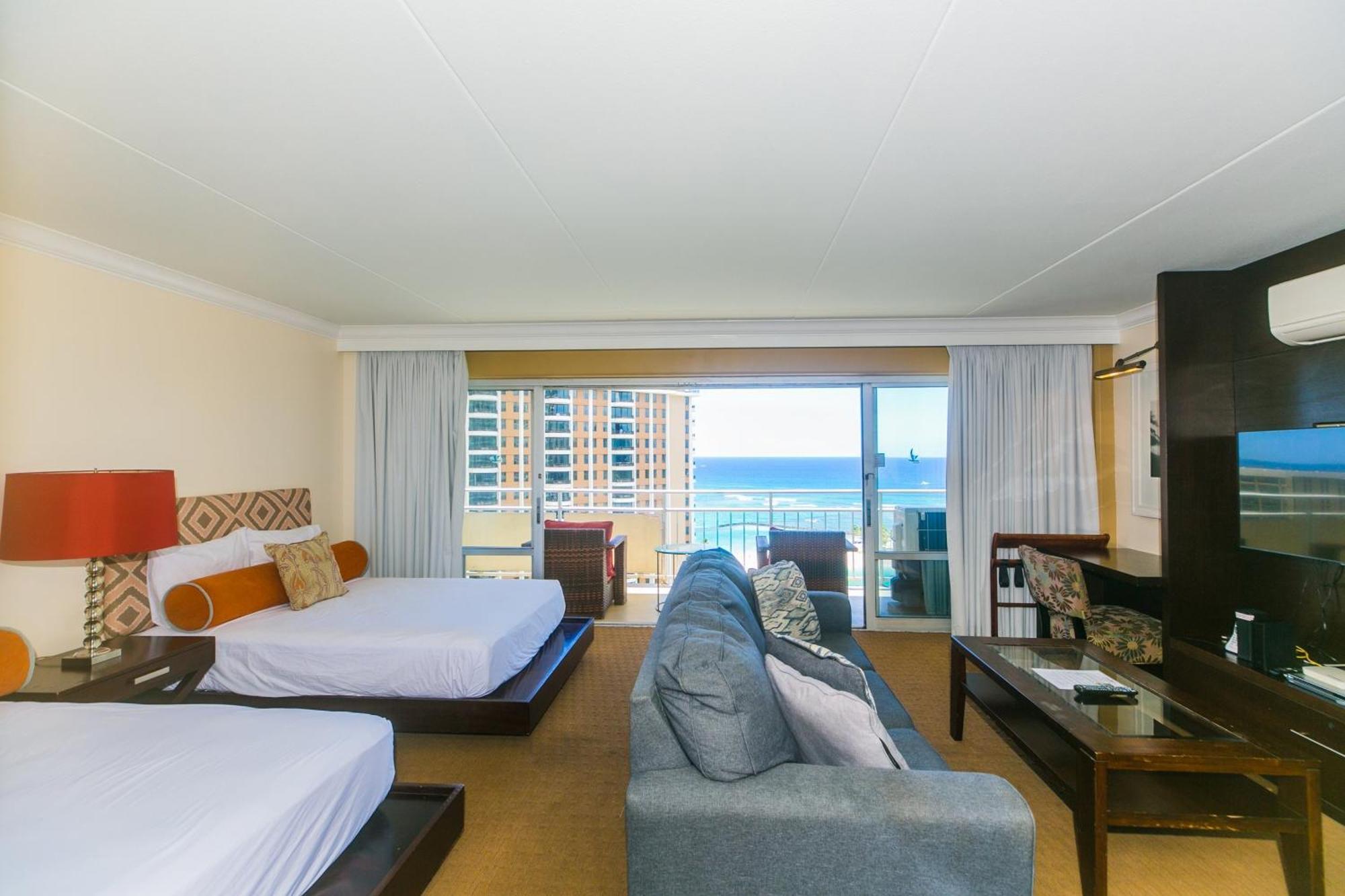 Ilikai Tower One Bedroom Lagoon View Waikiki Condos With Lanai & Free Wifi Honolulu Værelse billede